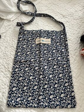 April Cornell Navy and White Floral Crossbody Bag